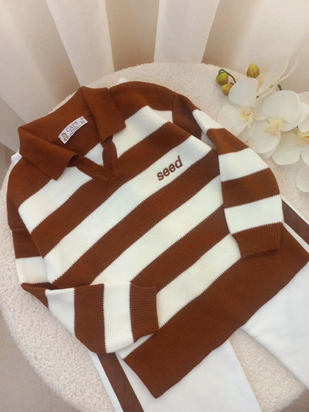 ست پاییزه زمستانه بچگانه بافت و دورس