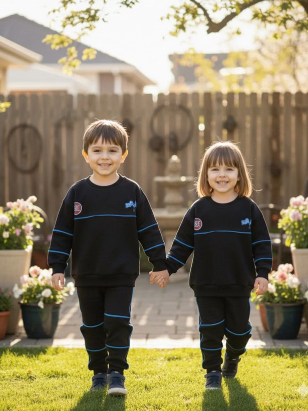 خرید ست مشکی بچگانه دورس سه نخ