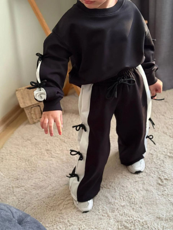 بلوز کراپ و شلوار دخترانه اسپرت